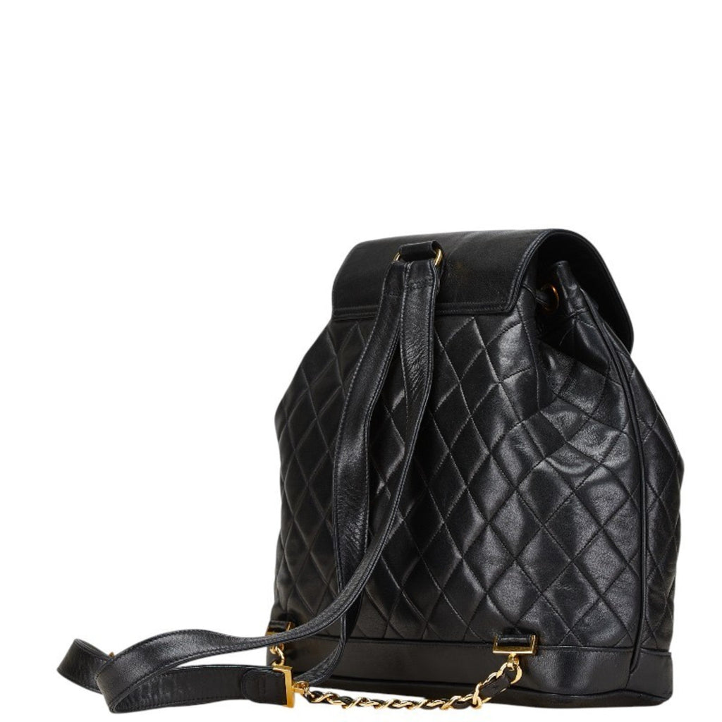 Chanel Black Leather Backpack (Pre-Owned)