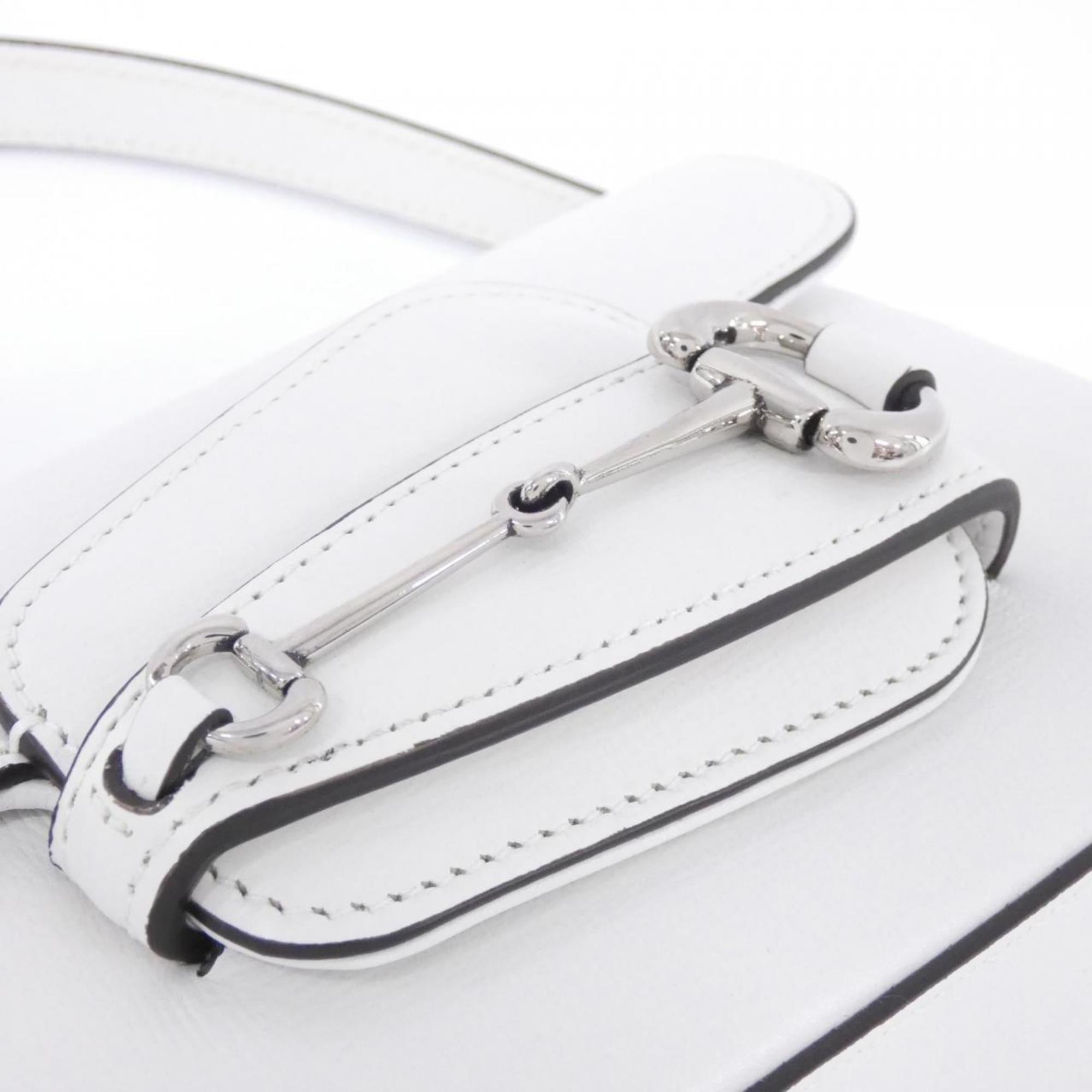 Gucci White Leather Shoulder Bag (Pre-Owned)