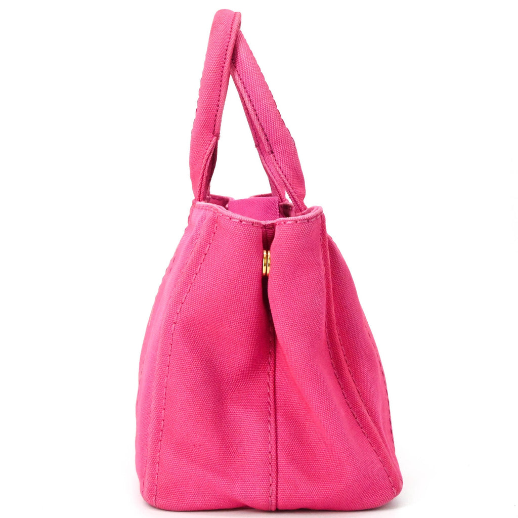 Prada Pink Canvas Handbag Shoulder Bag (Pre-Owned)