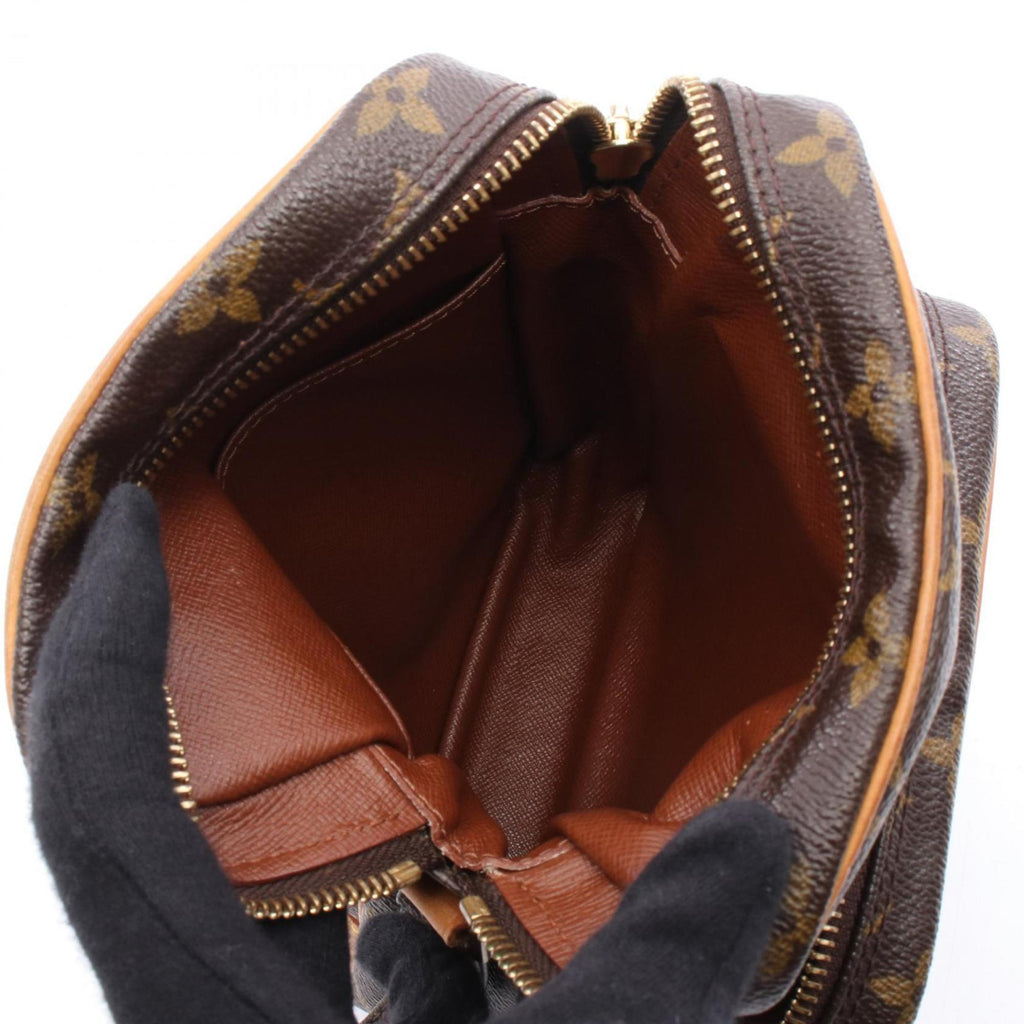 Louis Vuitton Monogram Brown Coated Canvas Leather Shoulder Bag (Pre-Owned)