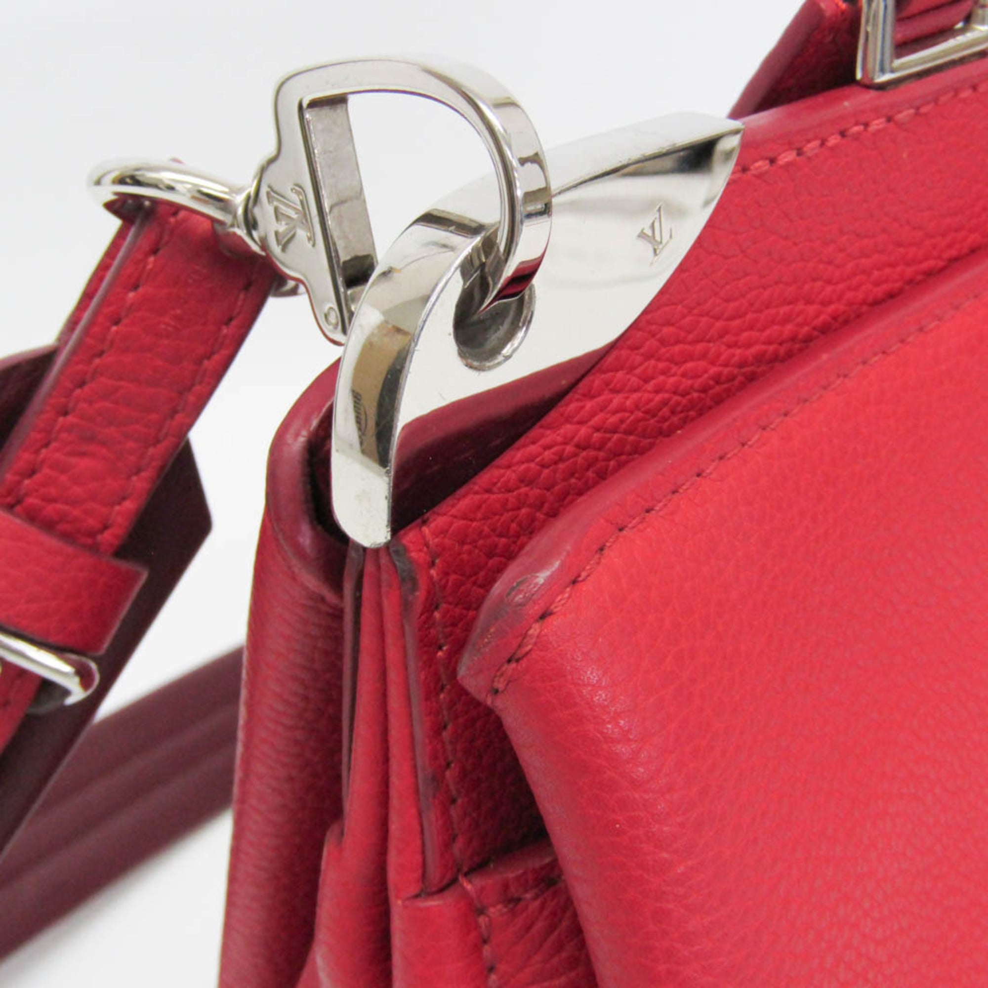 Louis Vuitton Astrid Handbag Leather Red Leather Handbag (Pre-Owned)