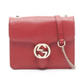 Gucci Red Color Leather Shoulder Bag (Pre-Owned)