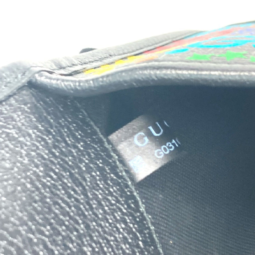 Gucci Black Multi-Color Leather Pvc Shoulder Bag Sling Bag (Pre-Owned)