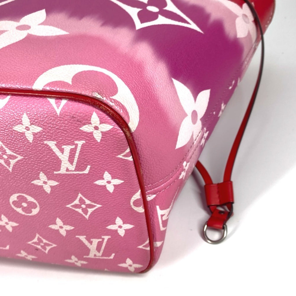 Louis Vuitton Pink Red Color Canvas Shoulder Bag Tote Bag (Pre-Owned)