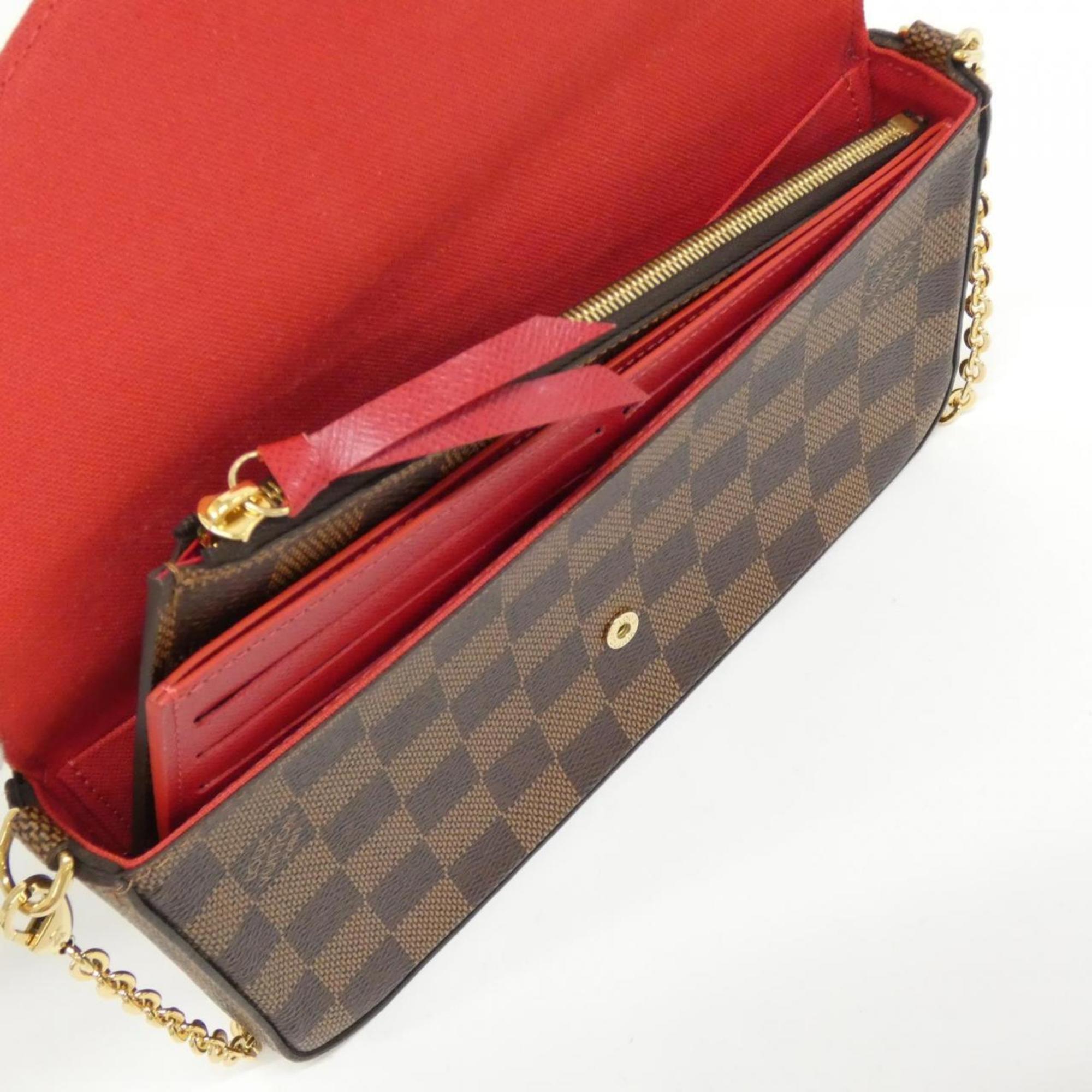 Louis Vuitton Damier Ebene Coated Canvas Pochette Shoulder Bag (Pre-Owned)