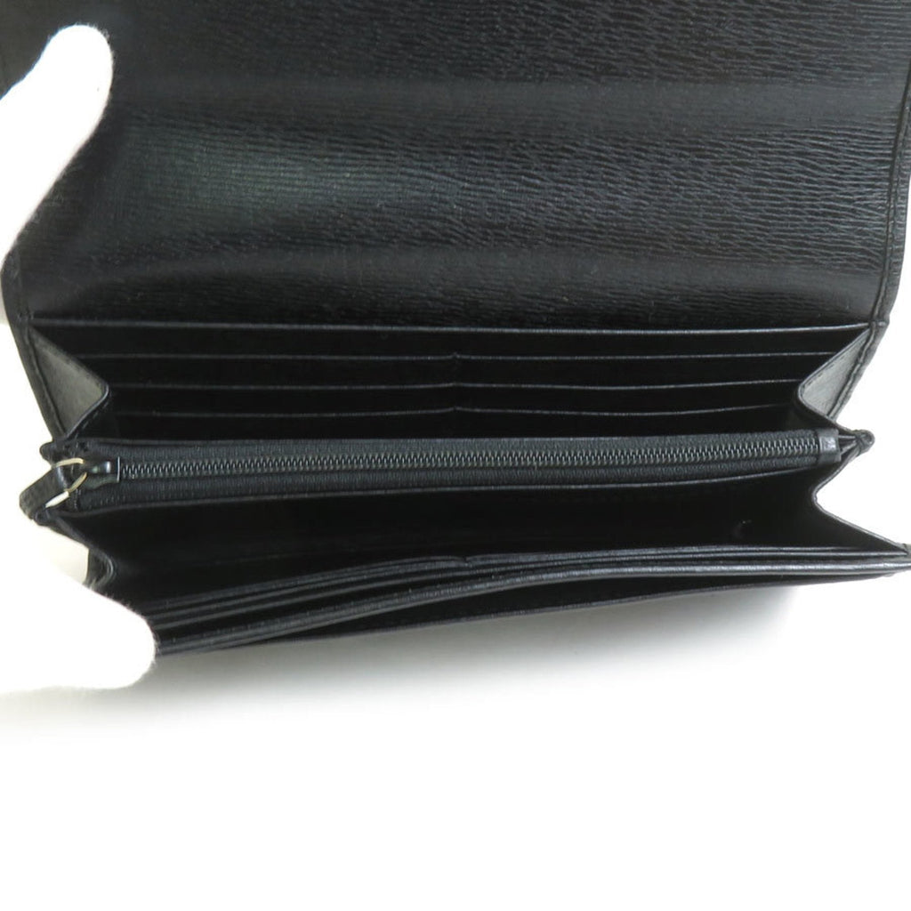 Gucci Black Leather Long Wallet (Bi-Fold) (Pre-Owned)