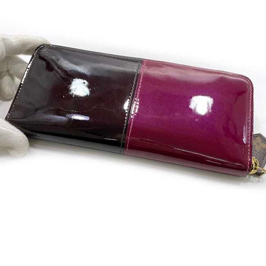 Louis Vuitton Amarante Bordeaux Brown Patent Leather Monogram Canvas Coin Purse/Coin Case (Pre-Owned)