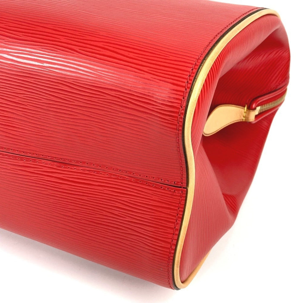 Louis Vuitton Red Color Epi Leather Boston Bag Handbag Shoulder Bag (Pre-Owned)