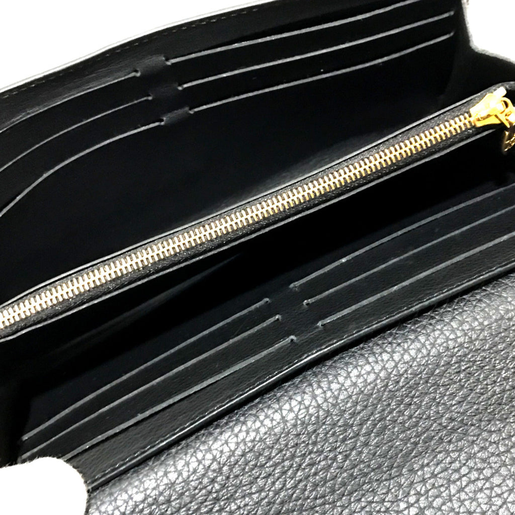Louis Vuitton Black Leather Wallet (Bi-Fold) (Pre-Owned)