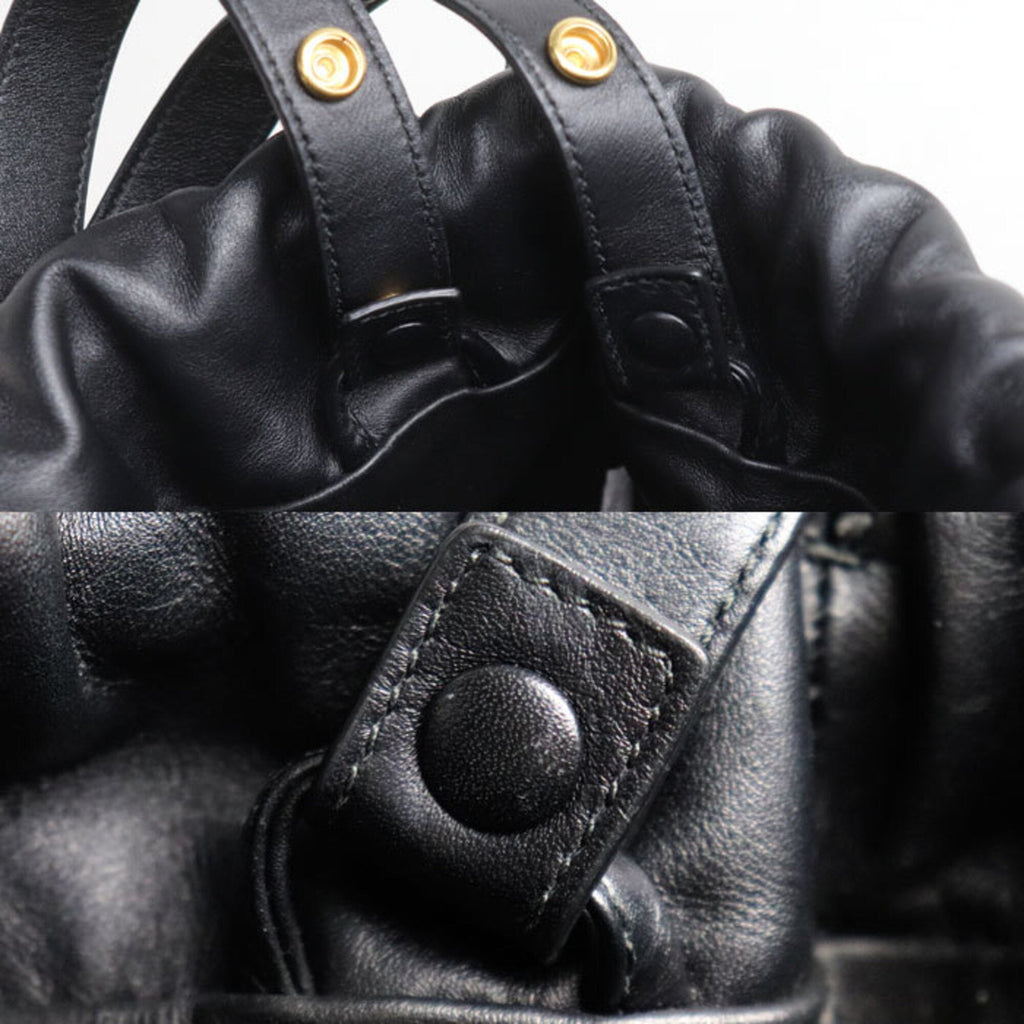 Bottega Veneta Black Leather Shoulder Bag (Pre-Owned)