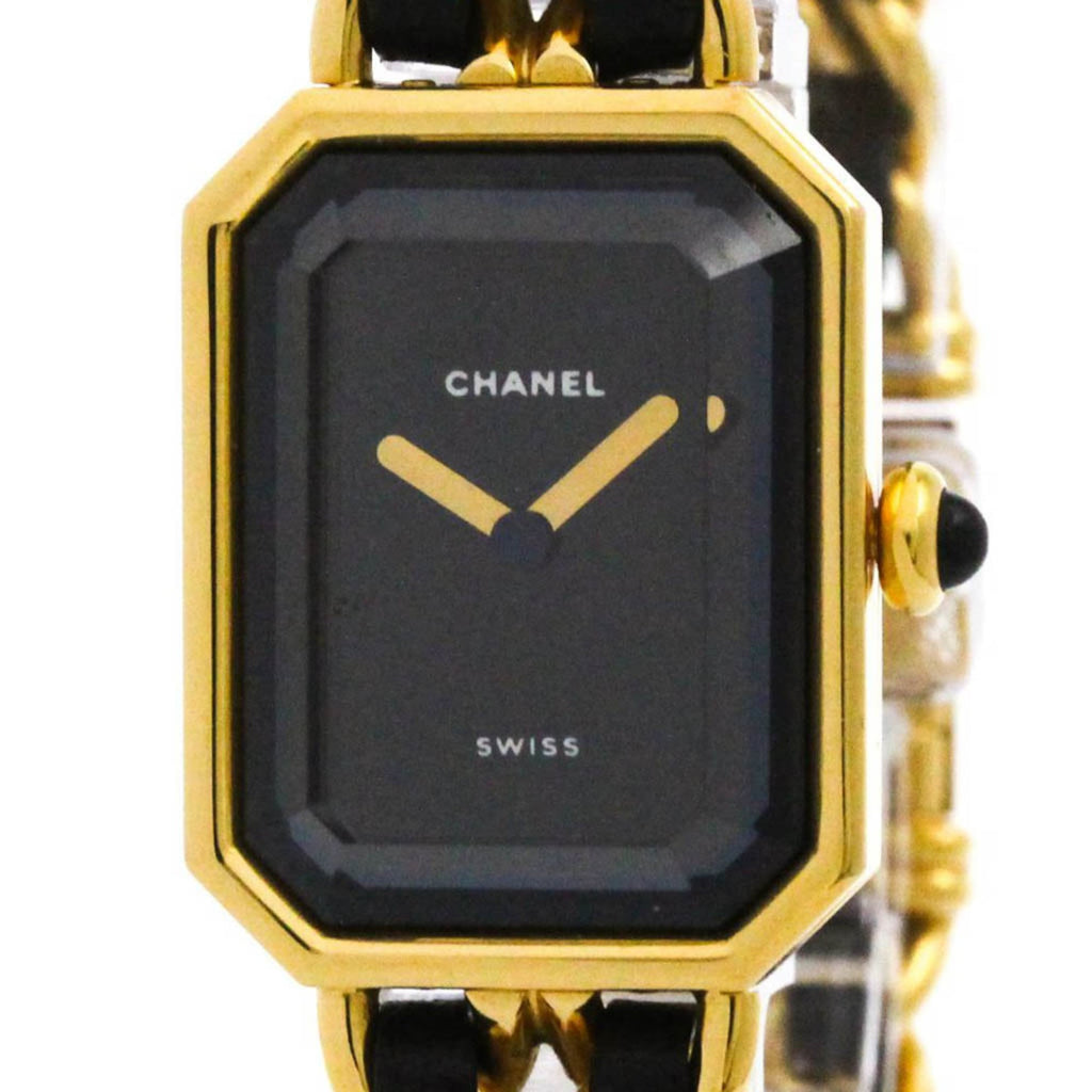 Chanel Premiere Rock Quartz Watch Plated Metal And Leather Watch (Pre-Owned)