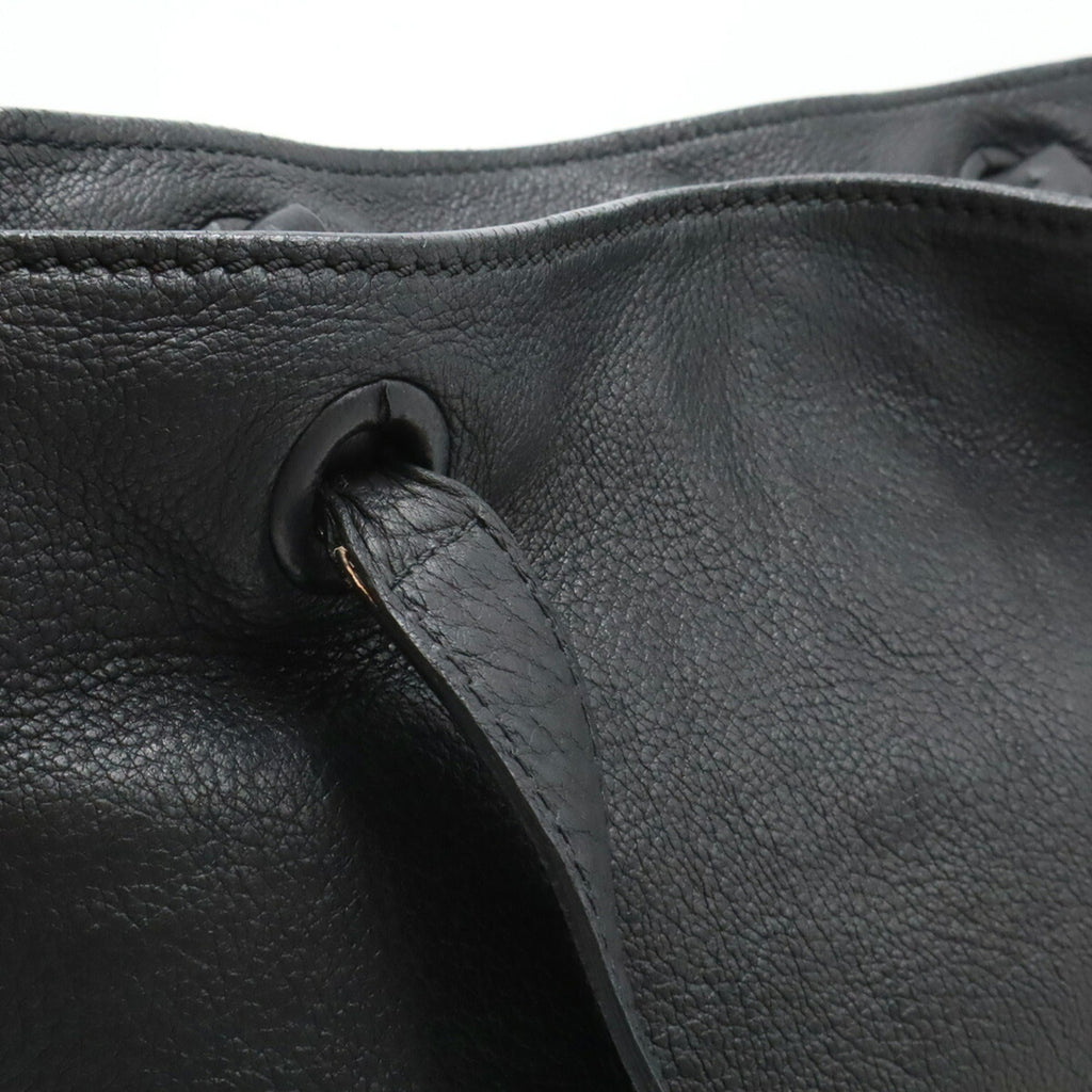 Chanel Black Leather Shoulder Bag Tote Bag (Pre-Owned)
