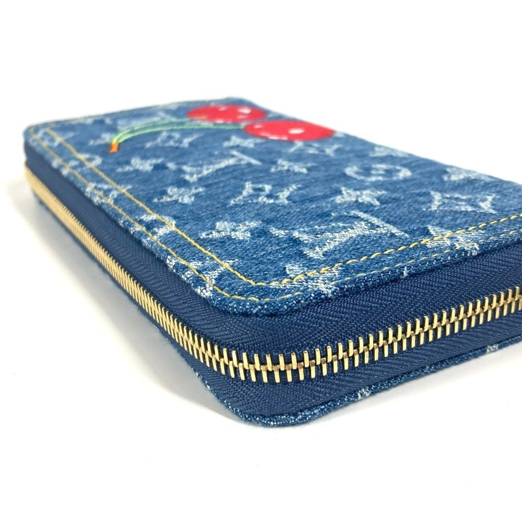Louis Vuitton Monogram Denim Blue Long Wallet (Bi-Fold) (Pre-Owned)