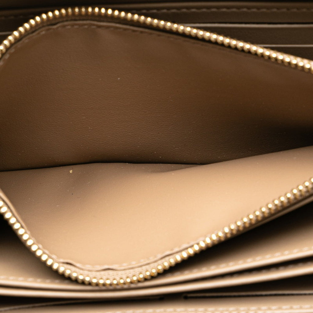 Louis Vuitton Beige Taupe Leather Coin Purse/Coin Case (Pre-Owned)