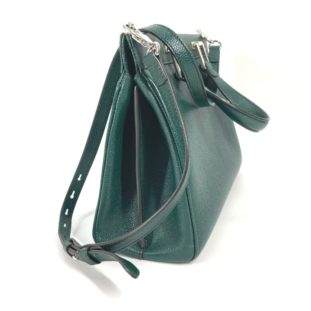 Gucci Green Leather Handbag Shoulder Bag (Pre-Owned)