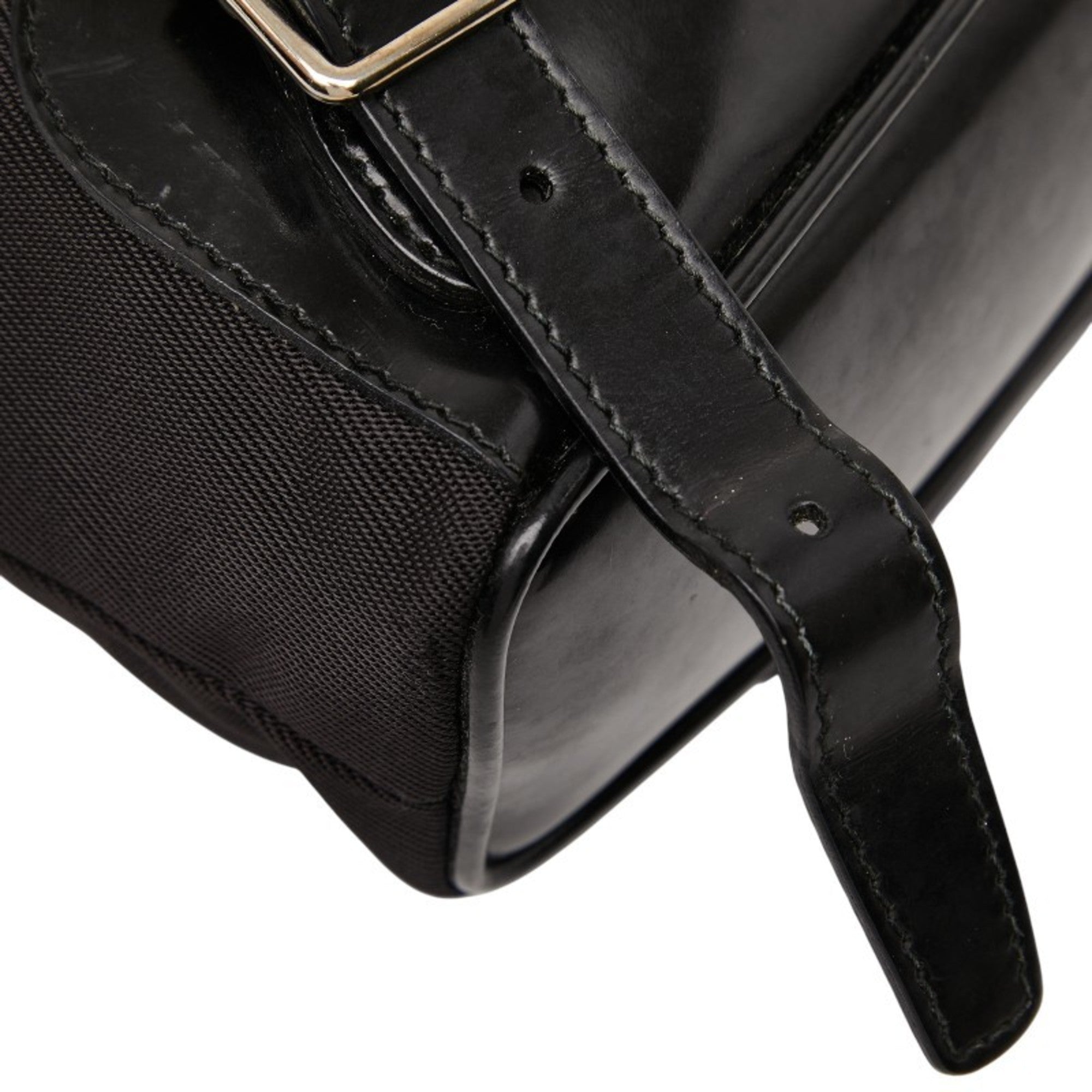 Gucci Black Nylon Leather Backpack (Pre-Owned)