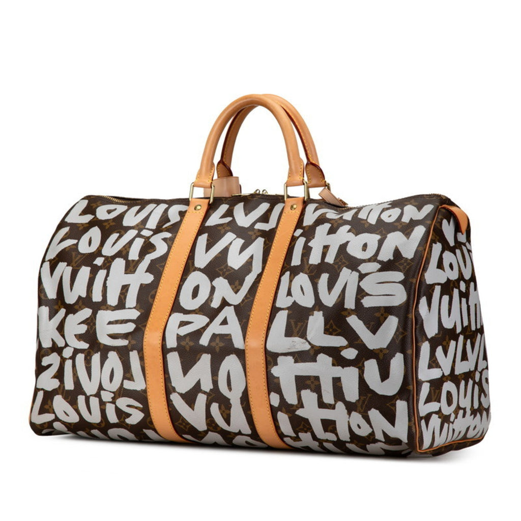 Louis Vuitton Argent Brown Pvc Leather Boston Bag (Pre-Owned)