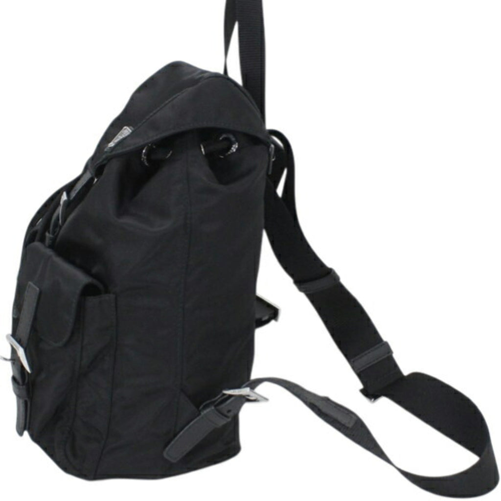 Prada Black Nero Nylon Leather Backpack (Pre-Owned)