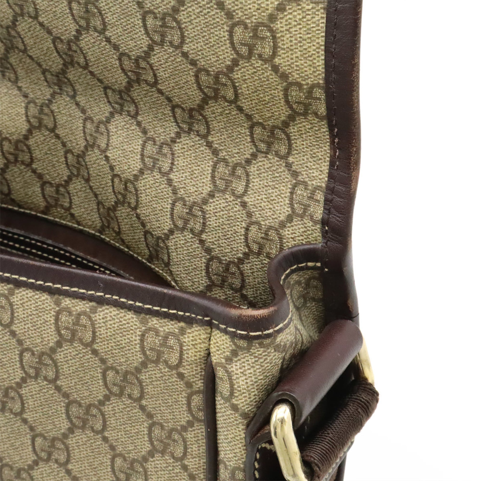 Gucci Gg Plus Beige Gg Supreme Shoulder Bag (Pre-Owned)