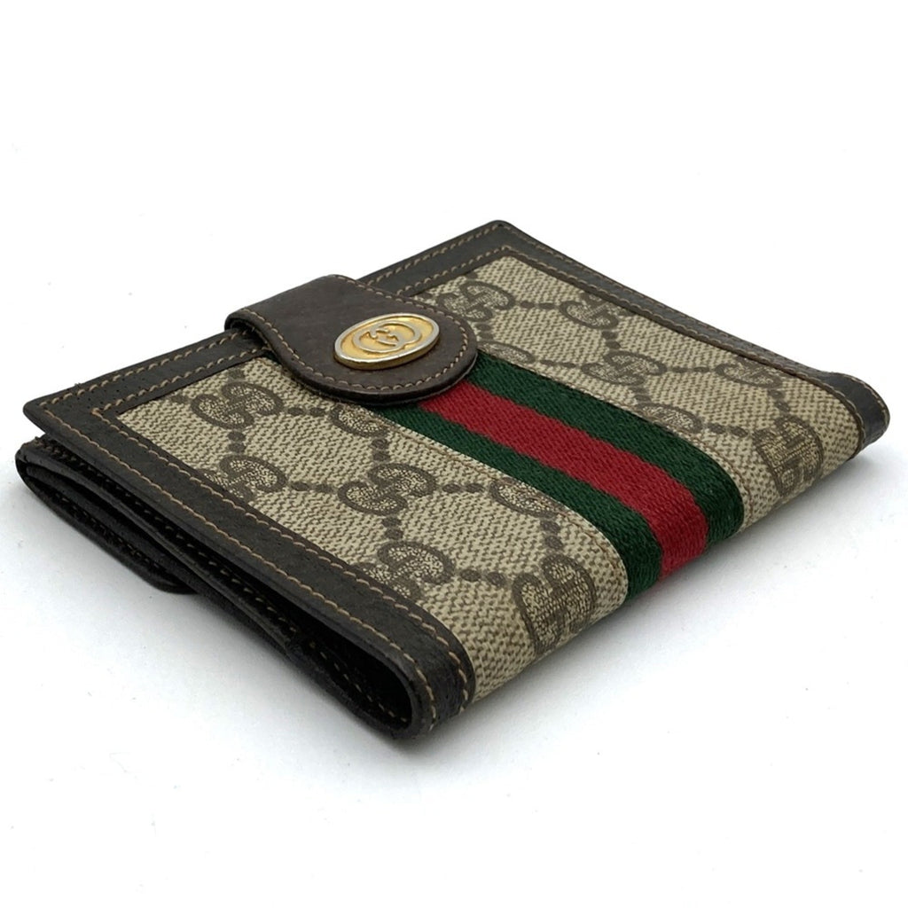 Gucci Brown Gg Supreme Leather Wallet (Bi-Fold) (Pre-Owned)