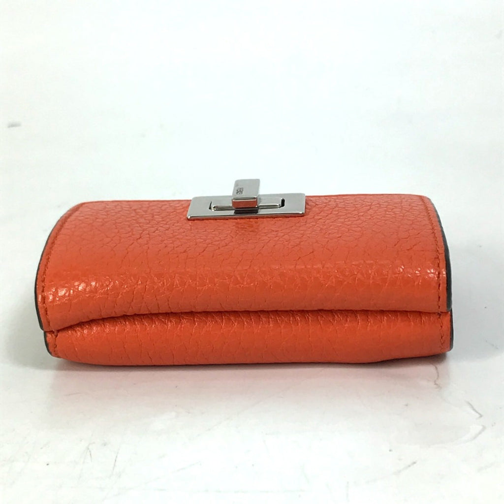 Fendi Orange Leather Wallet (Tri-Fold) (Pre-Owned)