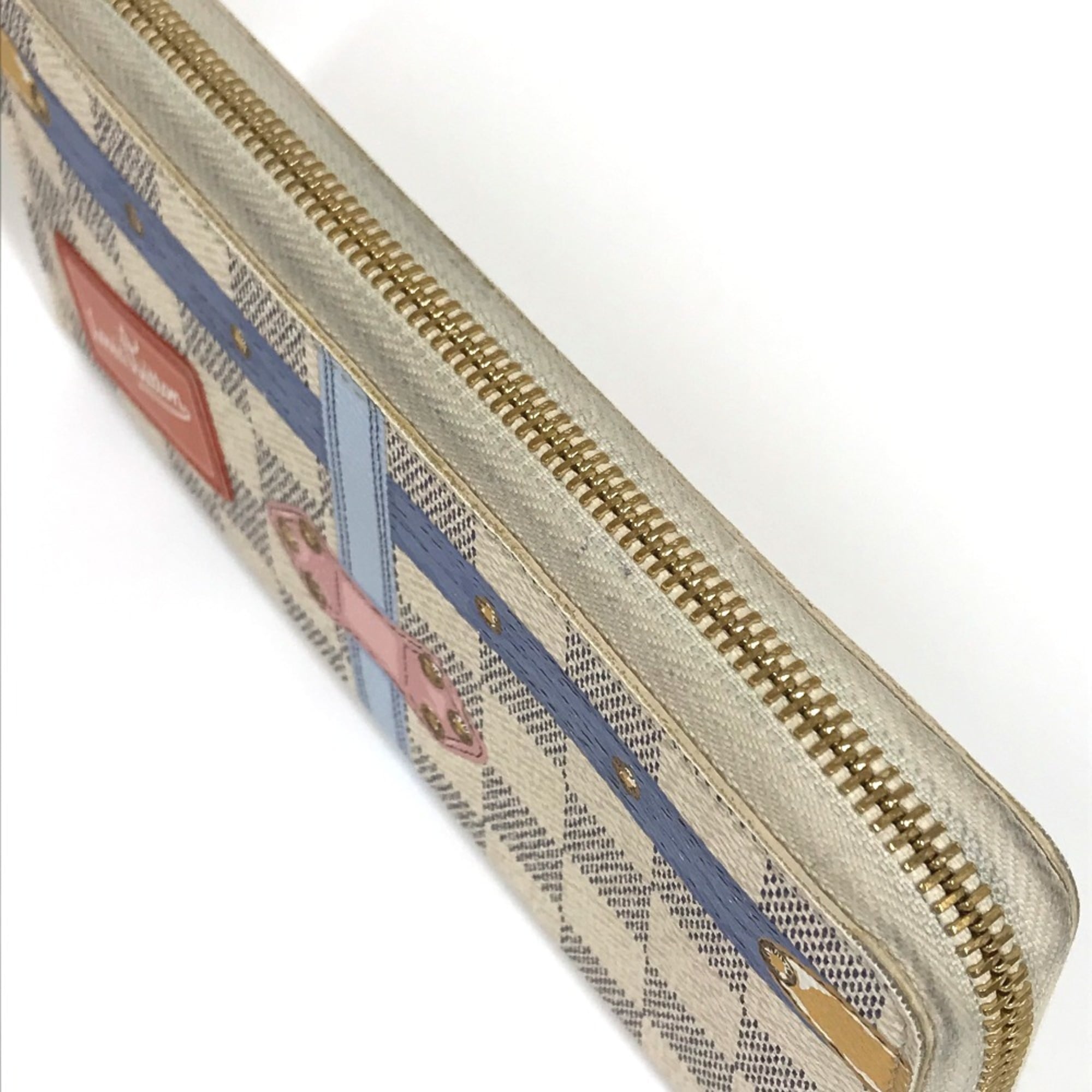 Louis Vuitton Damier Damier Azur White Damier Azur Long Wallet (Bi-Fold) (Pre-Owned)