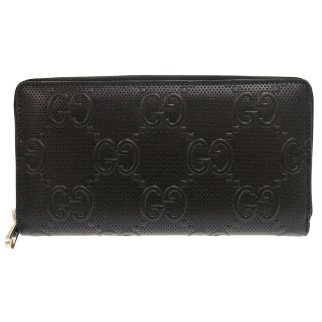 Gucci Black Leather Long Wallet (Bi-Fold) (Pre-Owned)