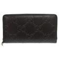 Gucci Black Leather Long Wallet (Bi-Fold) (Pre-Owned)