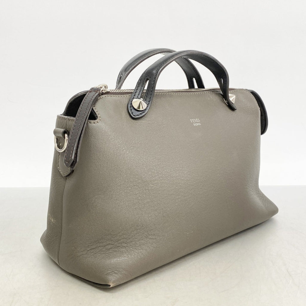 Fendi Gray Leather Handbag (Pre-Owned)