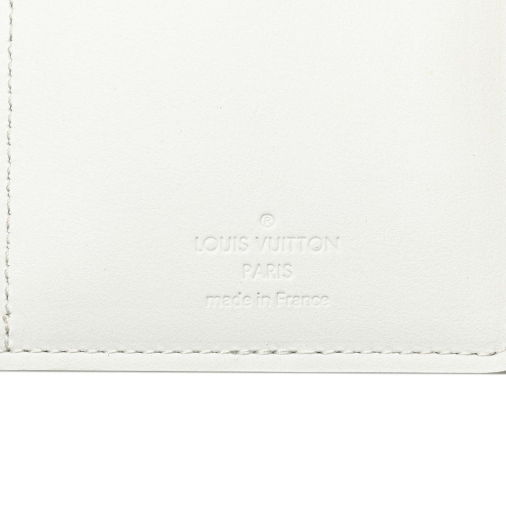 Louis Vuitton White Leather Long Wallet (Bi-Fold) (Pre-Owned)
