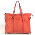 Gucci Orange Nylon Handbag Shoulder Bag Tote Bag (Pre-Owned)