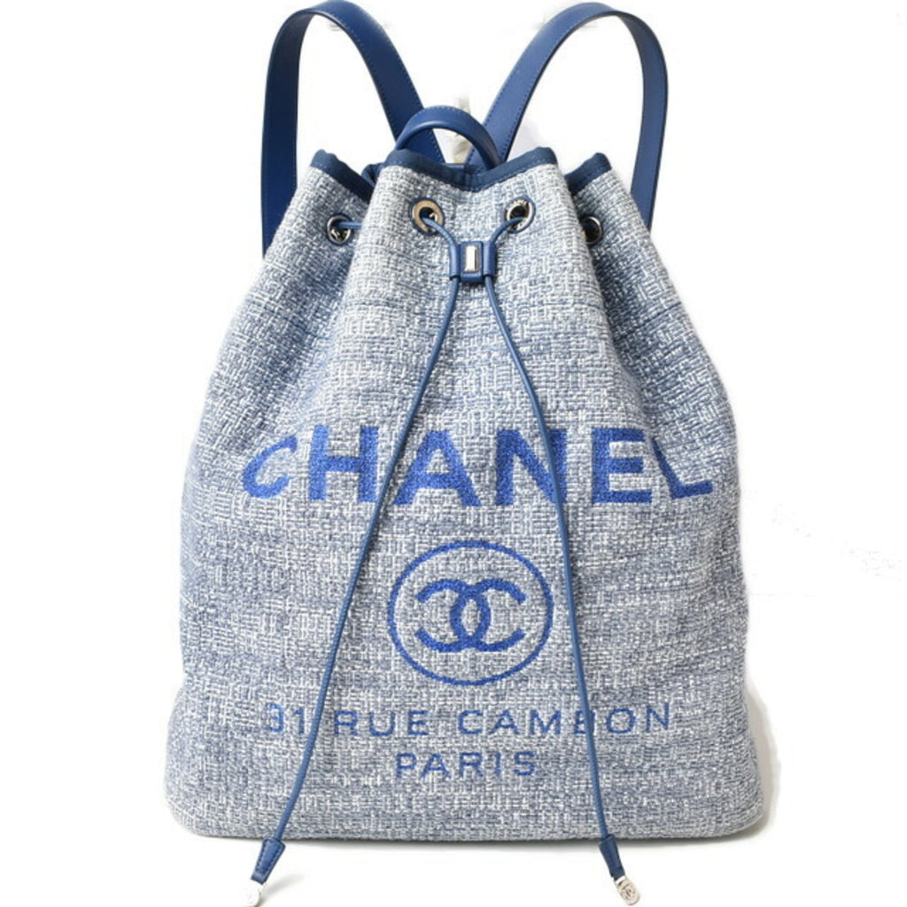 Chanel Cotton Canvas Denim Backpack (Pre-Owned)