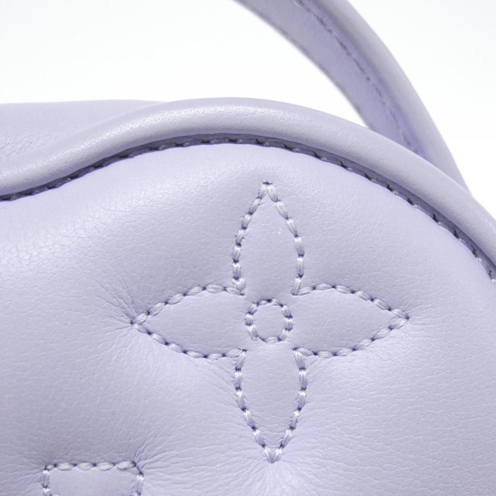 Louis Vuitton Purple Leather Pouch Shoulder Bag (Pre-Owned)
