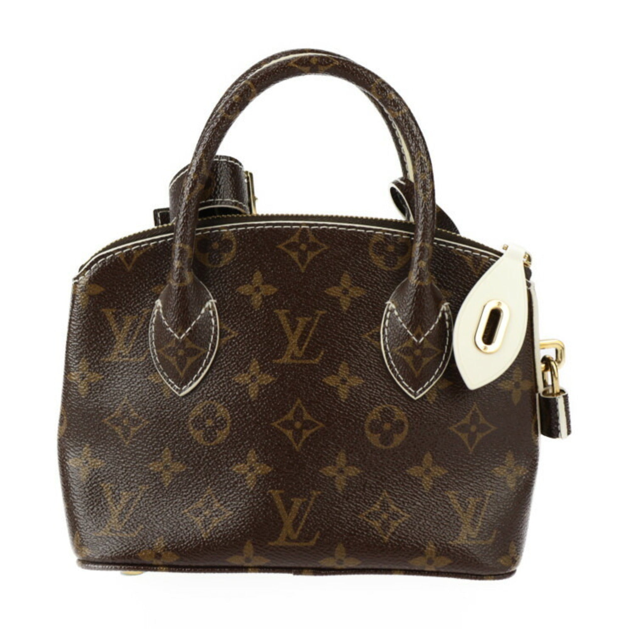Louis Vuitton Brown Ivory Monogram Pvc Leather Handbag Tote Bag (Pre-Owned)