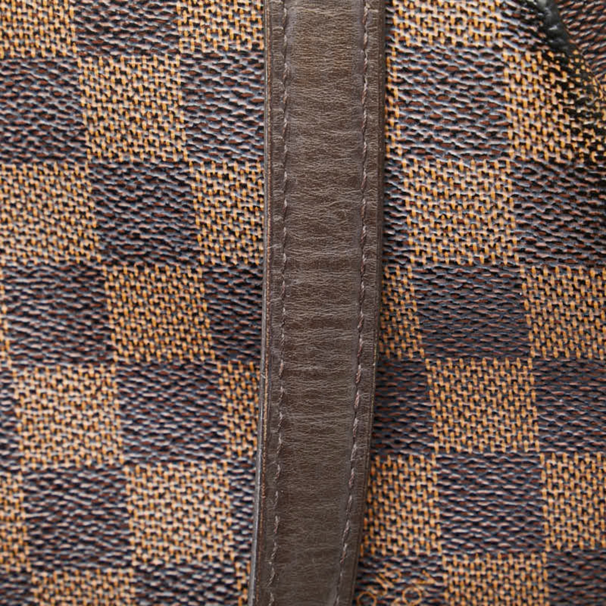 Louis Vuitton Brown Damier Canvas Pvc Leather Shoulder Bag Tote Bag (Pre-Owned)