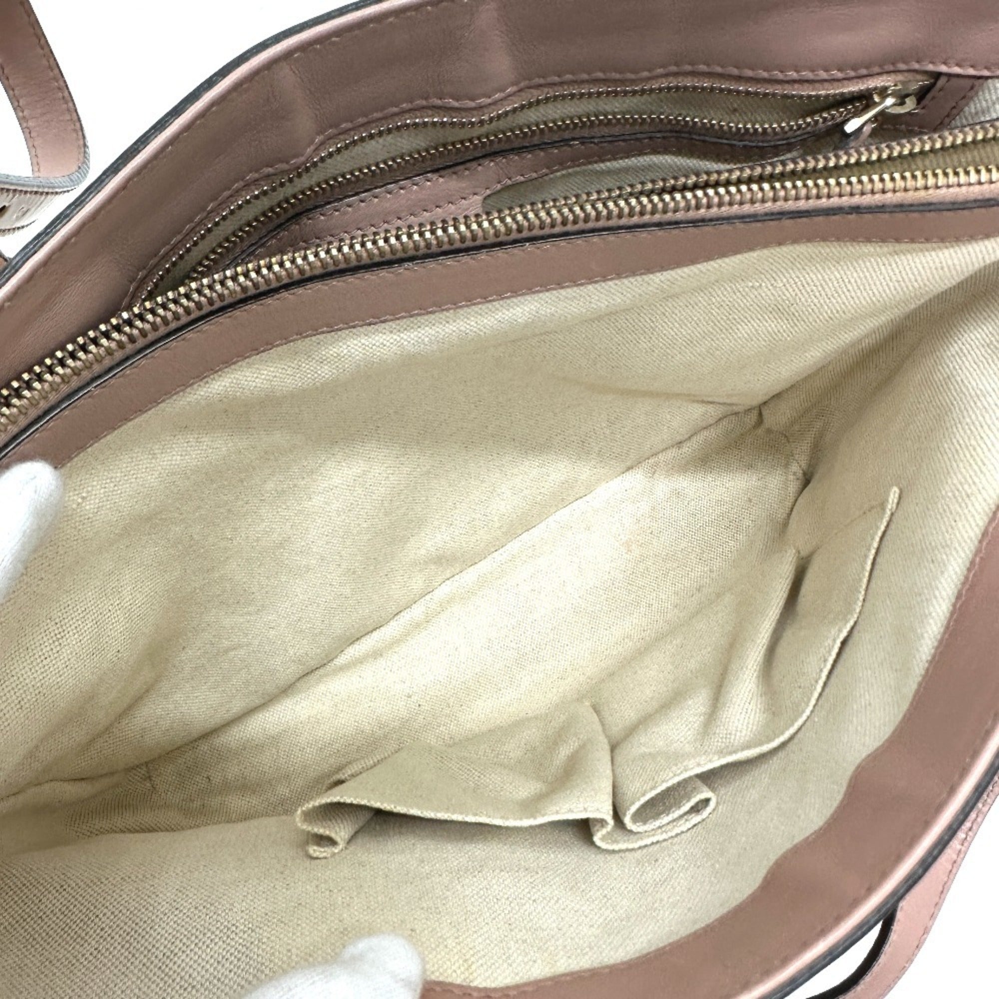 Gucci Beige Handbag Tote Bag (Pre-Owned)