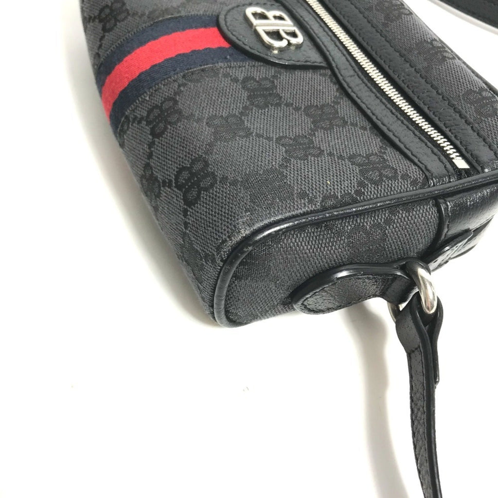 Gucci Black Canvas Leather Pochette Shoulder Bag (Pre-Owned)