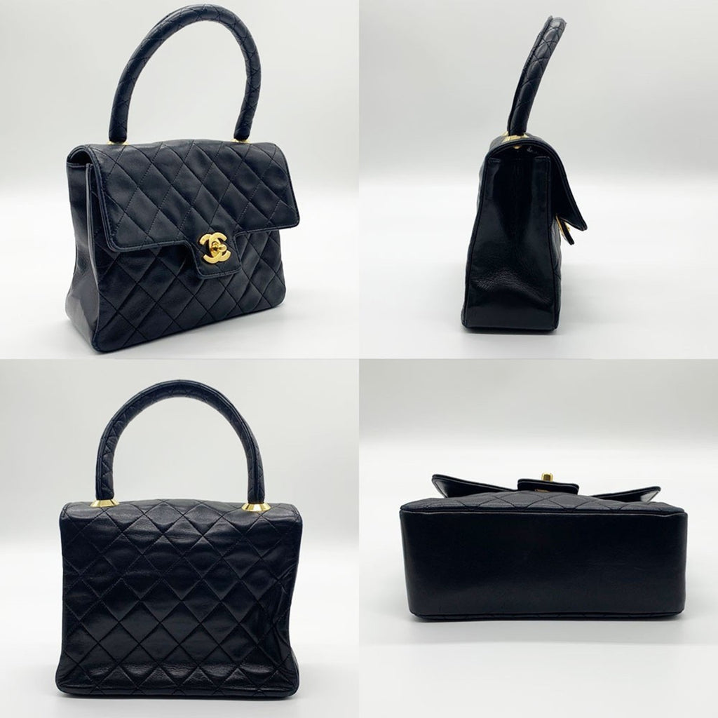 Chanel Black Leather Handbag (Pre-Owned)