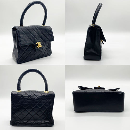 Chanel Black Leather Handbag (Pre-Owned)