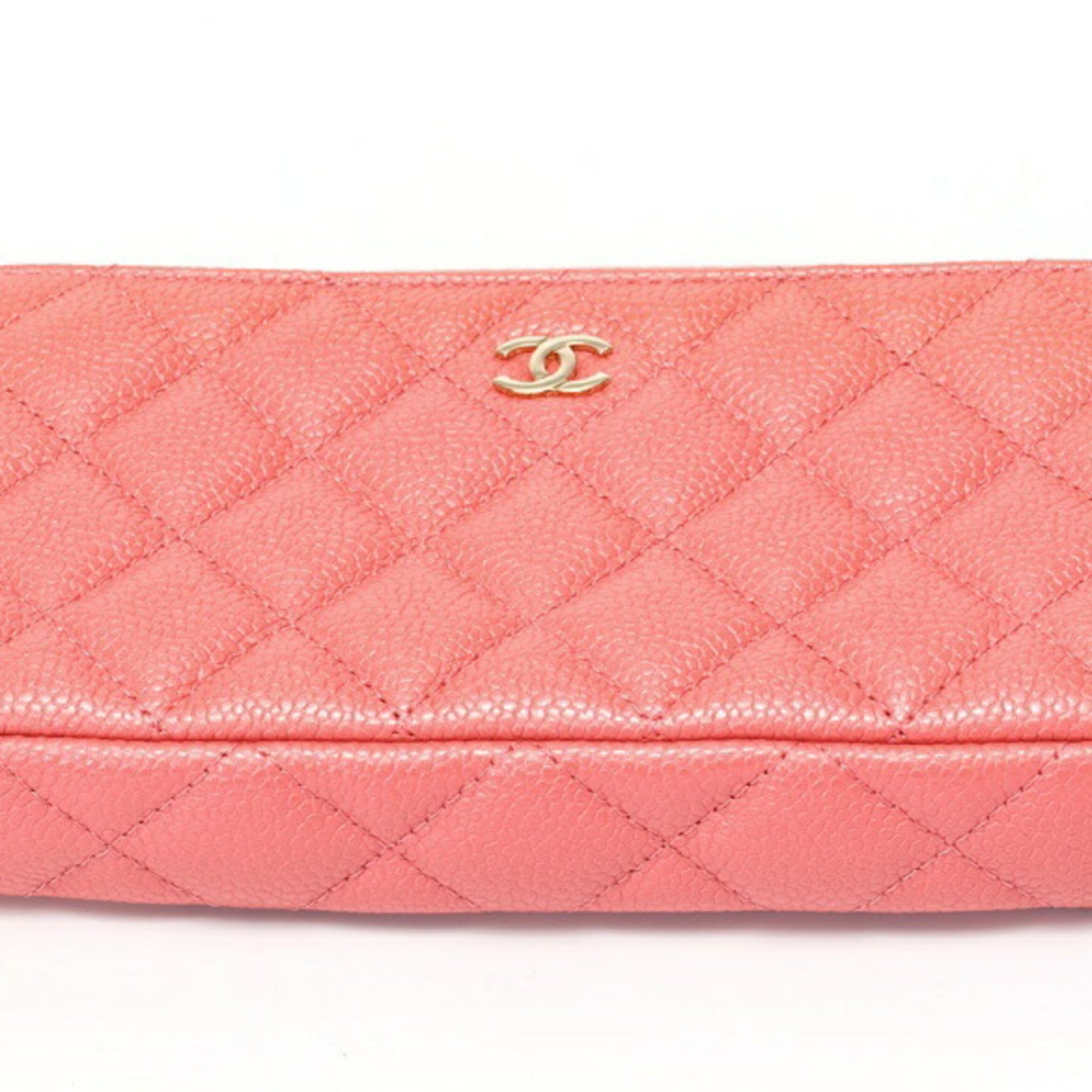 Chanel Pink Grained Calfskin Shoulder Bag (Pre-Owned)