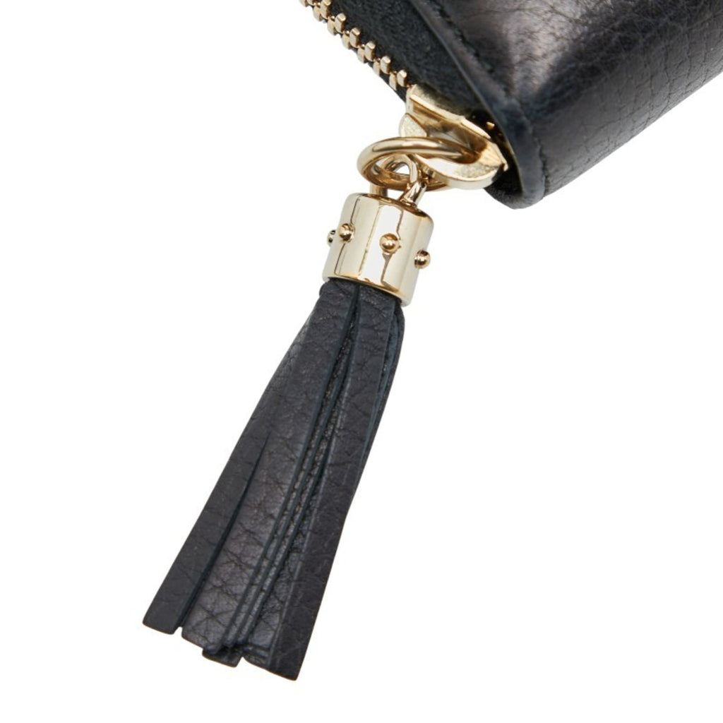 Gucci Navy Leather Long Wallet (Bi-Fold) (Pre-Owned)
