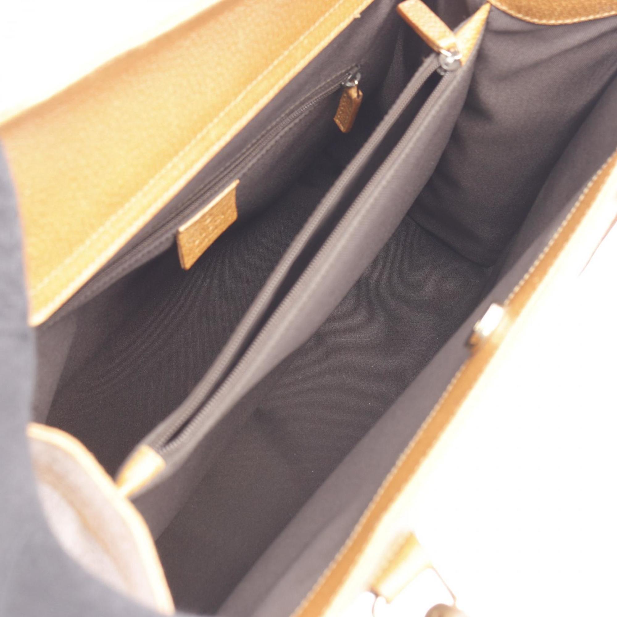 Gucci Brown Leather Tote Bag (Pre-Owned)