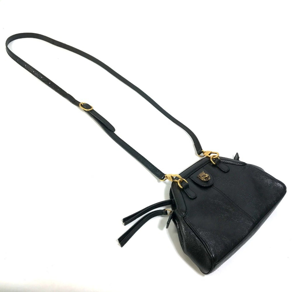 Gucci Black Leather Clutch Bag Shoulder Bag (Pre-Owned)
