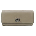 Fendi Beige Leather Long Wallet (Bi-Fold) (Pre-Owned)