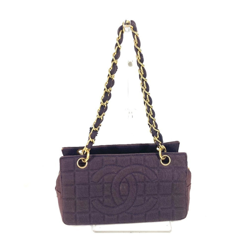 Chanel Purple Jersey Shoulder Bag (Pre-Owned)