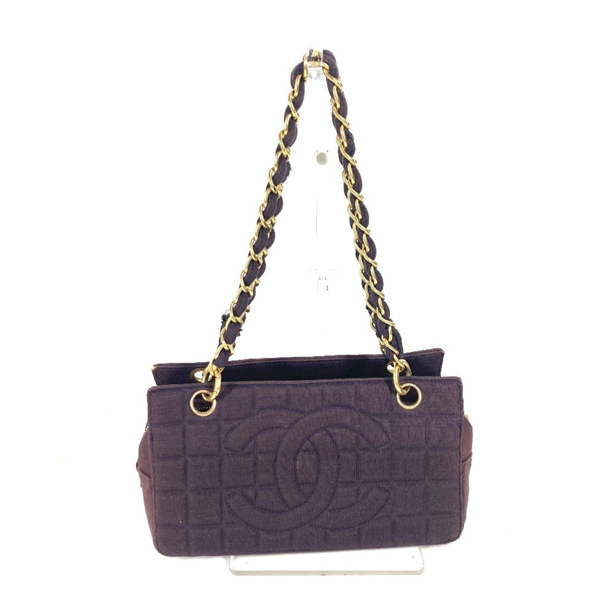 Chanel Purple Jersey Shoulder Bag (Pre-Owned)