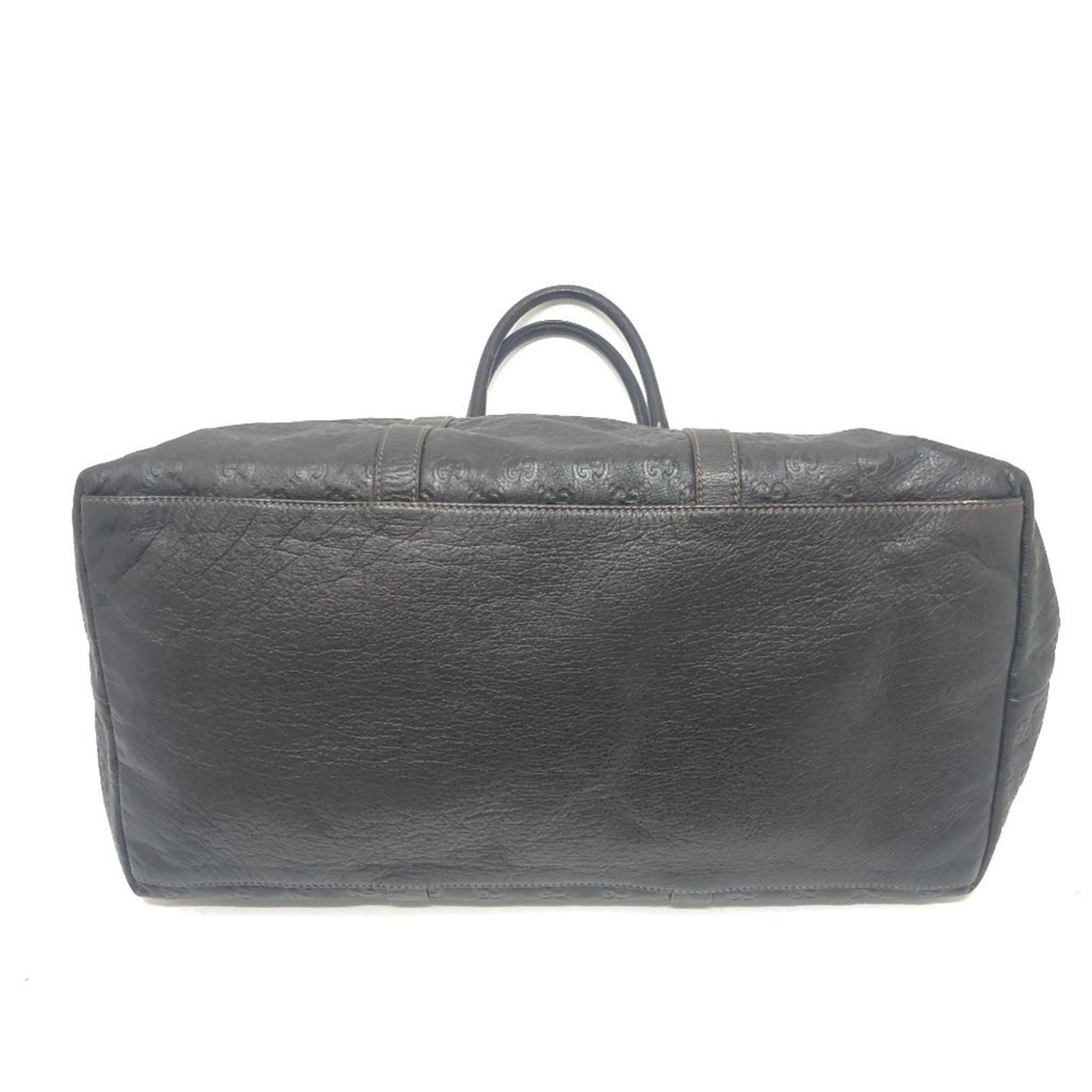 Gucci Brown Leather Handbag Tote Bag (Pre-Owned)