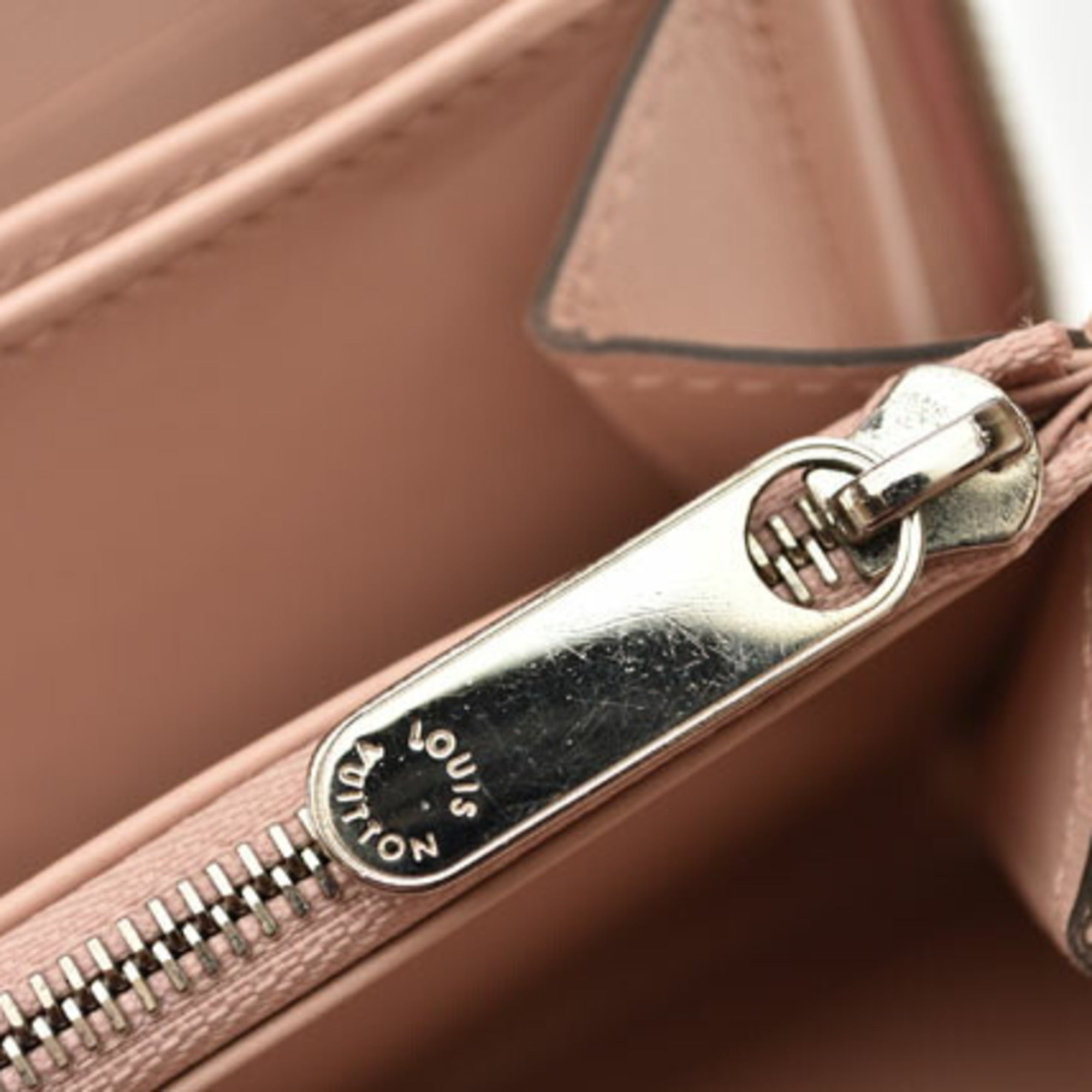 Louis Vuitton Magnolia Pink Leather Long Wallet (Bi-Fold) (Pre-Owned)