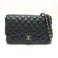 Chanel Black Grained Calfskin Shoulder Bag (Pre-Owned)