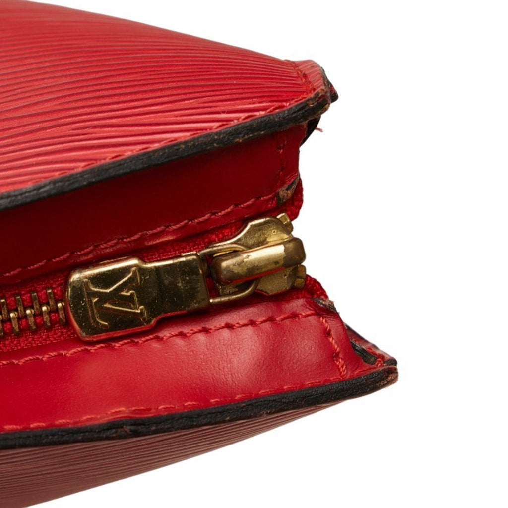 Louis Vuitton Castilian Red Leather Shoulder Bag Tote Bag (Pre-Owned)